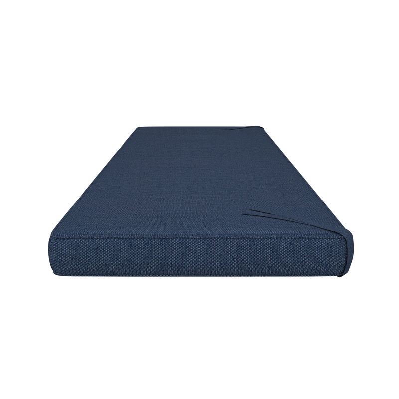 Wayfair Custom Outdoor Bench Cushion With Sunbrella Fabric, Echo Midnight Sunbrella®, 48" x 18"