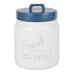 Joyful Round Glass Cookie Jar With Airtight Lids - 67 Oz Kitchen