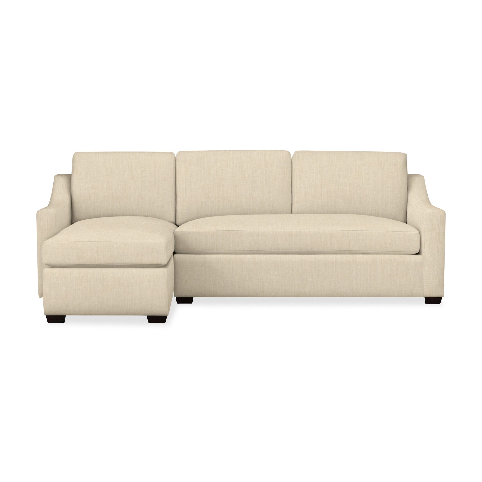Cranbrook Upholstered Chaise L-Sectional, Left Hand Facing, Canvas Flax Sunbrella® Canvas