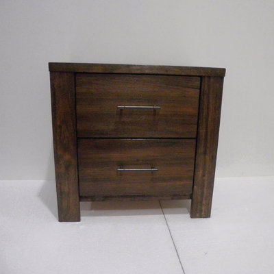 Oak 2-Drawer Nightstand