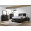 Grand lit de rangement noir Jazz