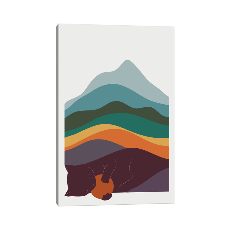 Cat Landscape VIII by Lim Heng Swee - Wrapped Canvas Print, 20.32 cm H x 30.48 cm W