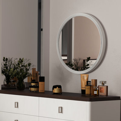 Miroir rond gris Carena, miroir