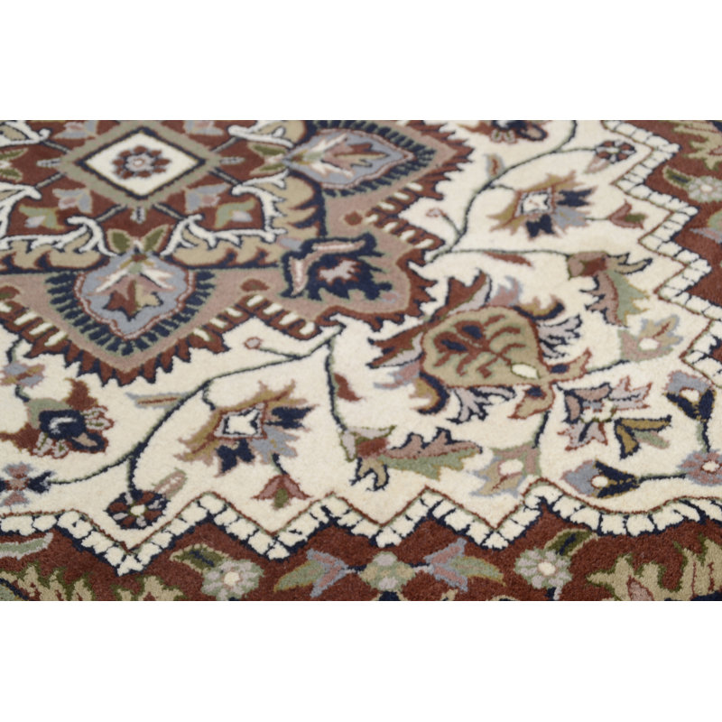 Binghamton Oriental Wool Hand Woven Area Rug, Round 190cm