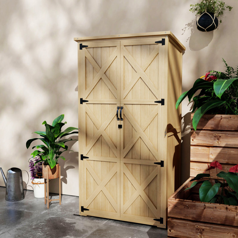 Outsunny Wooden Garden Shed