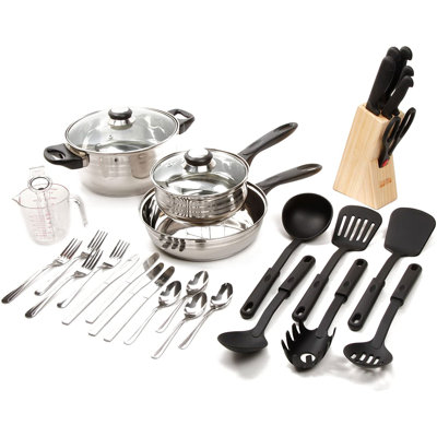 Gibson 32 Pieces Stainless Steel Cookware Set