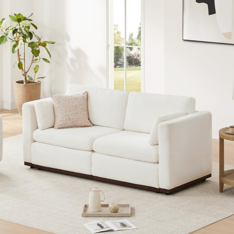 Canapé modulaire 78 po, Blanc crème
