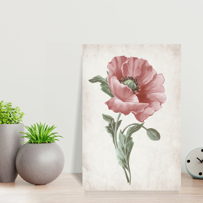 «Delicate Blooms In Soft Hues I», art mural contemporain abstrait, H 18 po x l 12 po