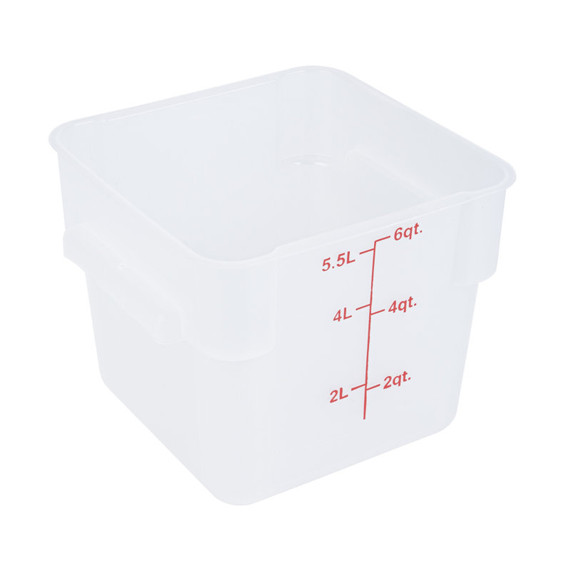  Boîte de 10 contenants de rangement en plastique pour cuisine avec marqueurs de volume, Translucide