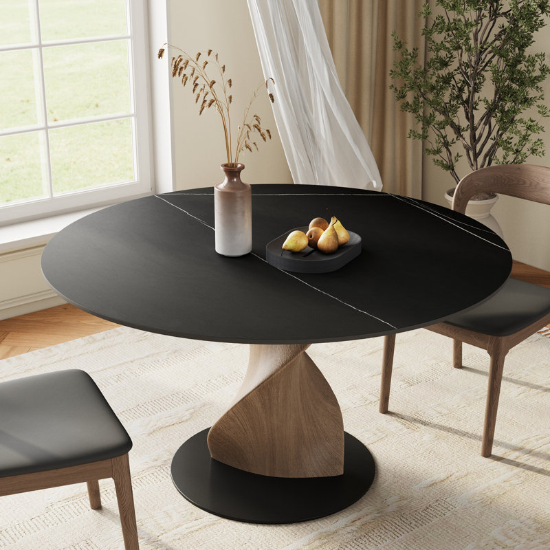 Table bistro Bistro, H 29,53 po x l 43 po x P 43 po, Noir / noyer foncé