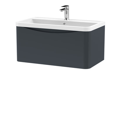 Lunar 800mm Single Bathroom Vanity with Integrated Polymarble Basin