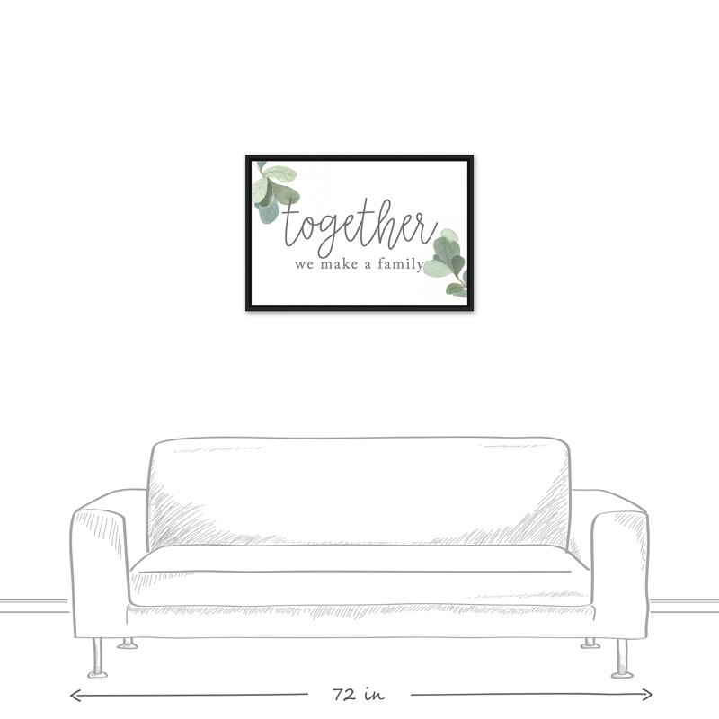 «Together Family», reproduction d'art textuel sur toile