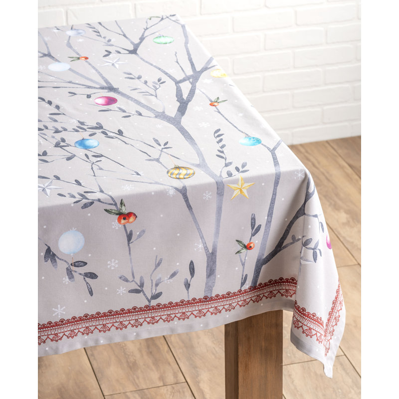 Maison d'Hermine Fairy Christmas 100% Cotton Tablecloth - 60" x 90", 90" x 60", Floral 4