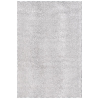 Solid Machine Made Power Loom Jute Area Rug in Light Grey