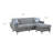 Lucania 87" Mid Century Modern Sofa Chaise - Chenille Sofa Chaise, Reversible Chaise for Flexible Layout, Iconic Walnut Legs-1649484788