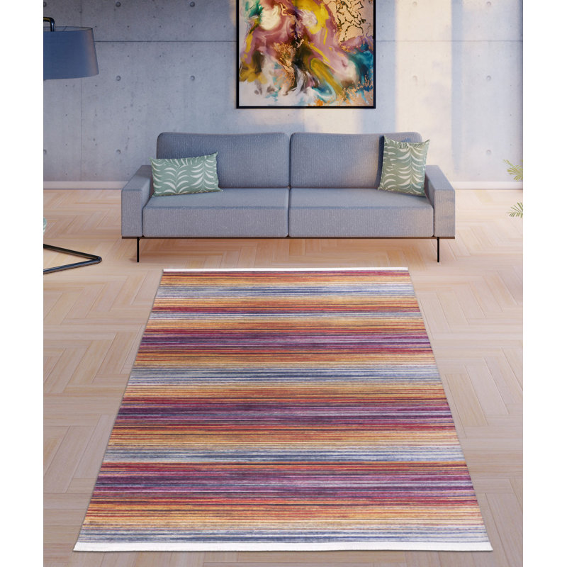 Luxurious Velvet Area Rug, 5.2 x 7.5 Feet | 100% Velvet Fabric with 0.3 in Pile Height | Non-Slip Backing, Durable Chenille, Easy Care, Machine Washable | Elegant Digital Print Design for Living Room & Bedroom Decor