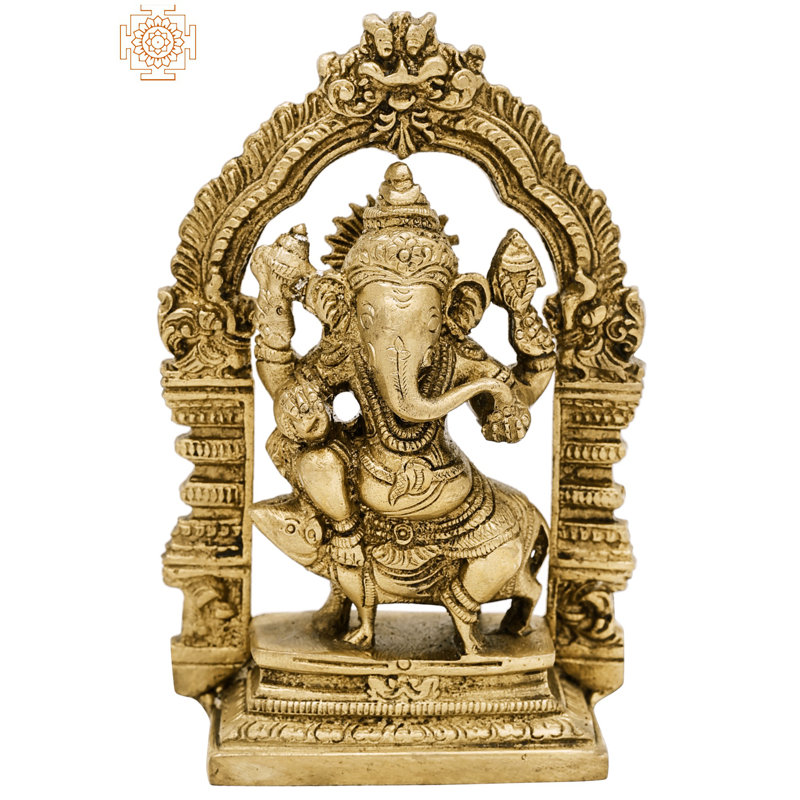 Figurine Temple Ganesha, Or