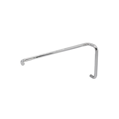 Poignée à tirer et barre à serviettes en laiton FHC TBRN8X24CH, poignée de 8 po centre à centre, épaisseur du verre de 1/4 po à 1/2 po, finition chrome poli