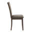 Chaises de salle à manger seulement, ensemble de 4 chaises de salle à manger en bois, chaise de cuisine avec siège rembourré, chaise d'appoint rembourrée pour salle à manger, salon, cuisine, noyer foncé