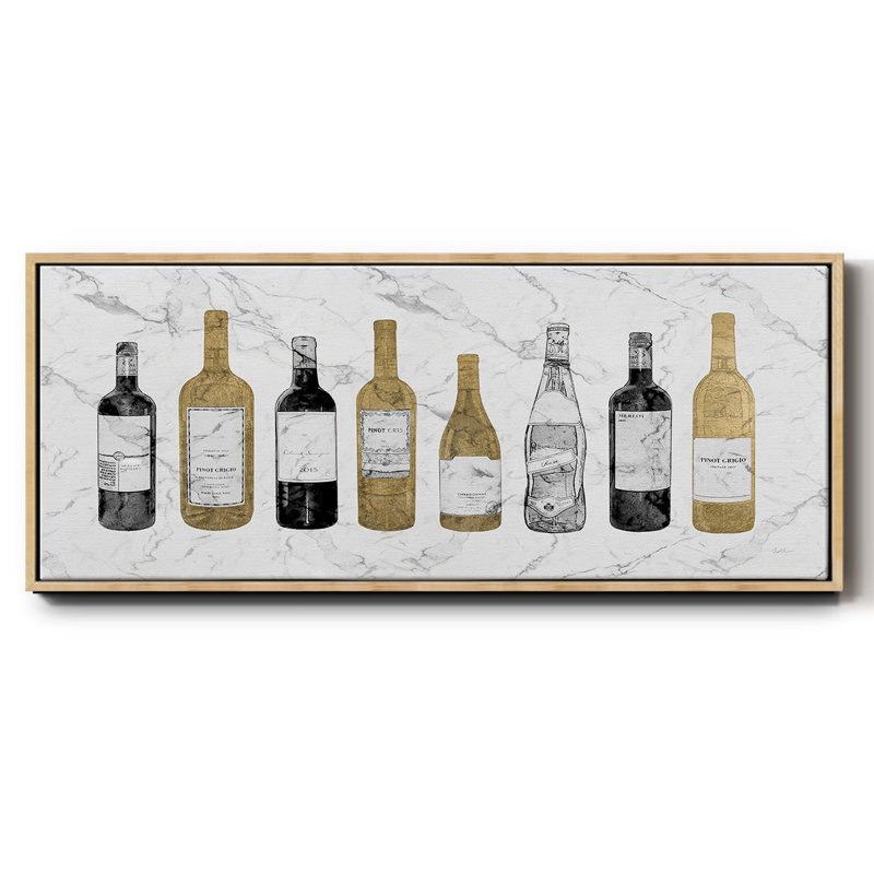 Glam Wine Bar - toile encadrée, H 20 po x l 50 po