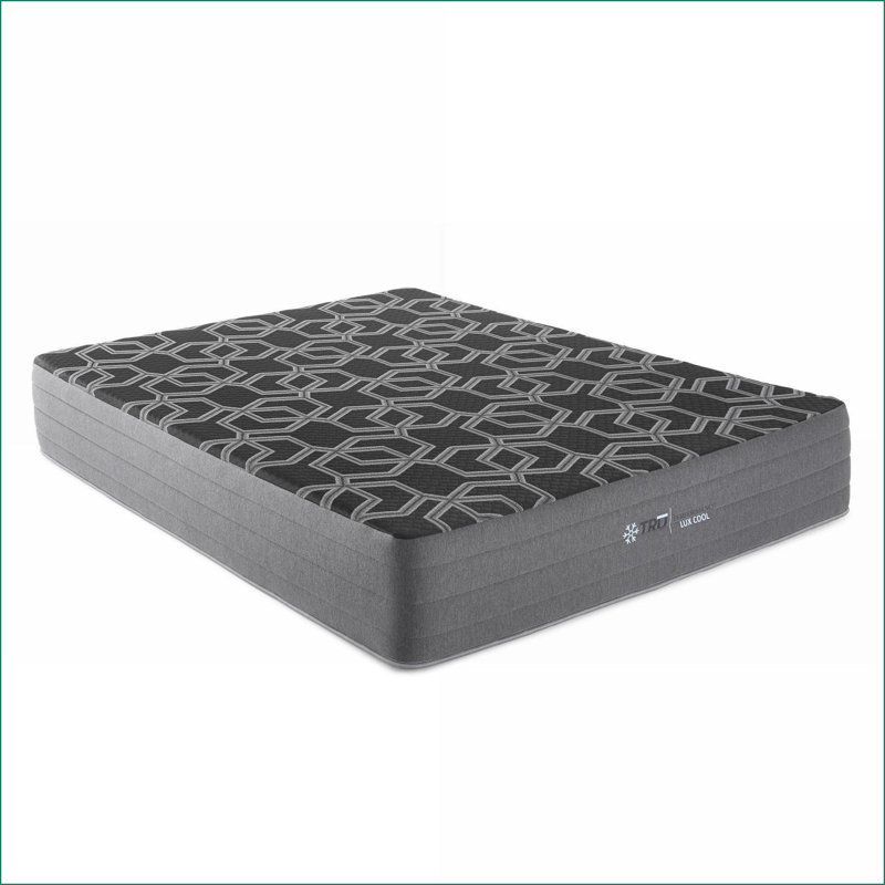 Matelas | Matelas moelleux hybride Smooth Top | Mousse et ressort | Noir, 12", Grand lit