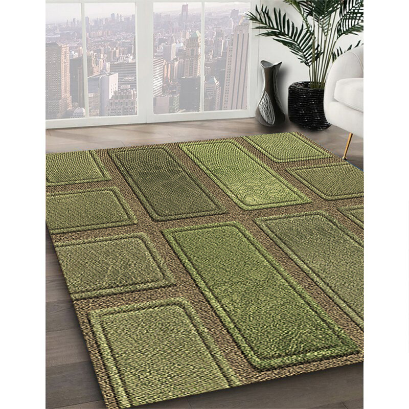 Tapis brun tissé à la machine, Rectangle 5 pi x 7 pi