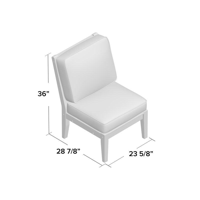 Chaise sans accoudoirs Hursey, Brun