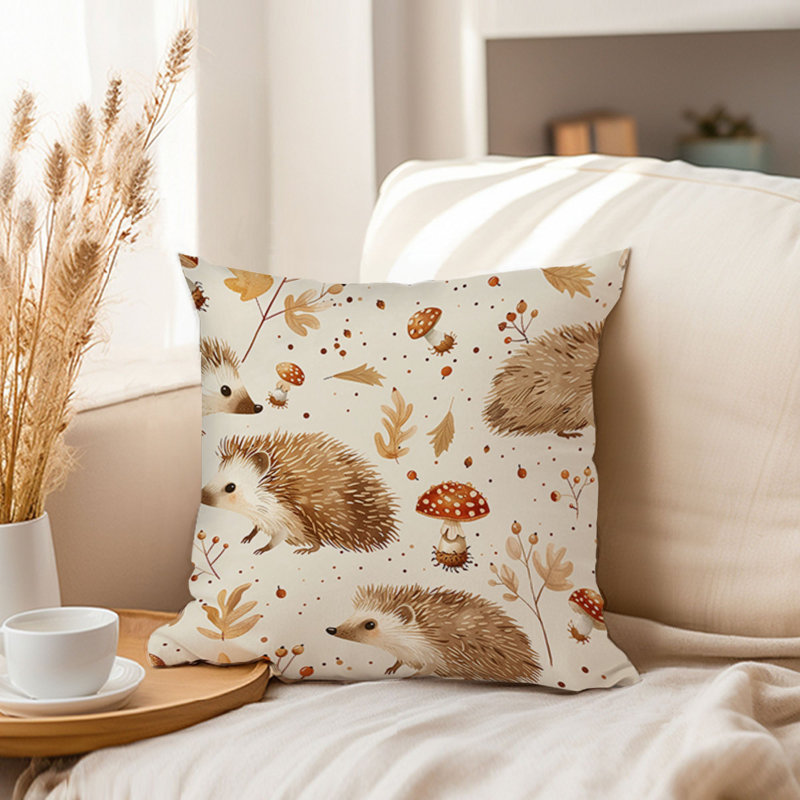 Animals Hedgehog Pattern III Cottage, 18"H x 18"W
