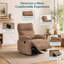 Petit fauteuil berçant manuel inclinable pour chambre de bébé / détente, brun-343876694