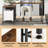 L-Shaped Computer Desk with Drawers & Shelves 81” Convertible Home Office Desk with Charging Station-2135933424