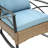 3pcs rocking rattan set wholesale leisure chair outdoor rattan rocking chair set grey-70459756