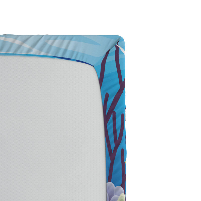 Twin Multicolor Microfiber Fish Print Fitted Sheet