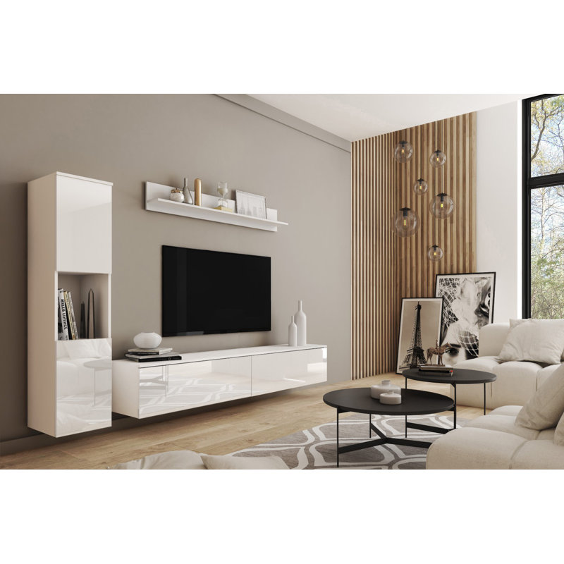 Geovanna Unfinished Entertainment Centre for TVs up to 78", White