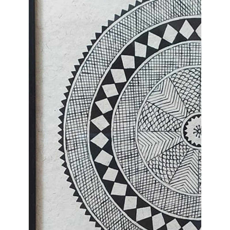 Tirugemane Chittara | Pen On Handmade Paper | By Nanditha