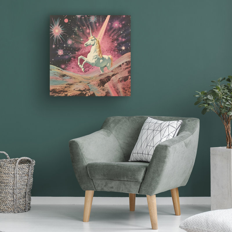 «Samantha Hearn Magic Unicorn», reproduction d'art sur toile tendue, H 14 po x l 14 po x P 2 po