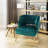 Ballentine Mid-Century Modern Accent Chair with Channel Stitching and Rubberwood Legs-1636391751