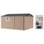 Remise de jardin 12 po x 10 pi en métal galvanisé avec fenêtre escamotable, lumière DEL, panneau perforé, évents, portes verrouillables