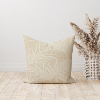 Palm Linen Cotton Blend Reversible Pillow Cover