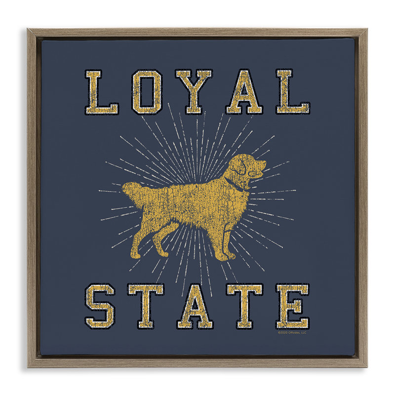 Art mural sur toile "Loyal State" par Spirit Animals / Life Is High, Cadre flottant orme Montalcino, H 25 po x l 25 po