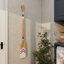 White Wood Novelty Canoe Oar Paddle Wall Decor with Arrow and Stripe Patterns