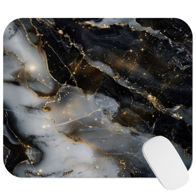 Abstract Marble Geode Symphony I Modern Gaming Cute Office Laptop Desk Pad Gift Mat Square Rectangle Non-Slip Mousepad