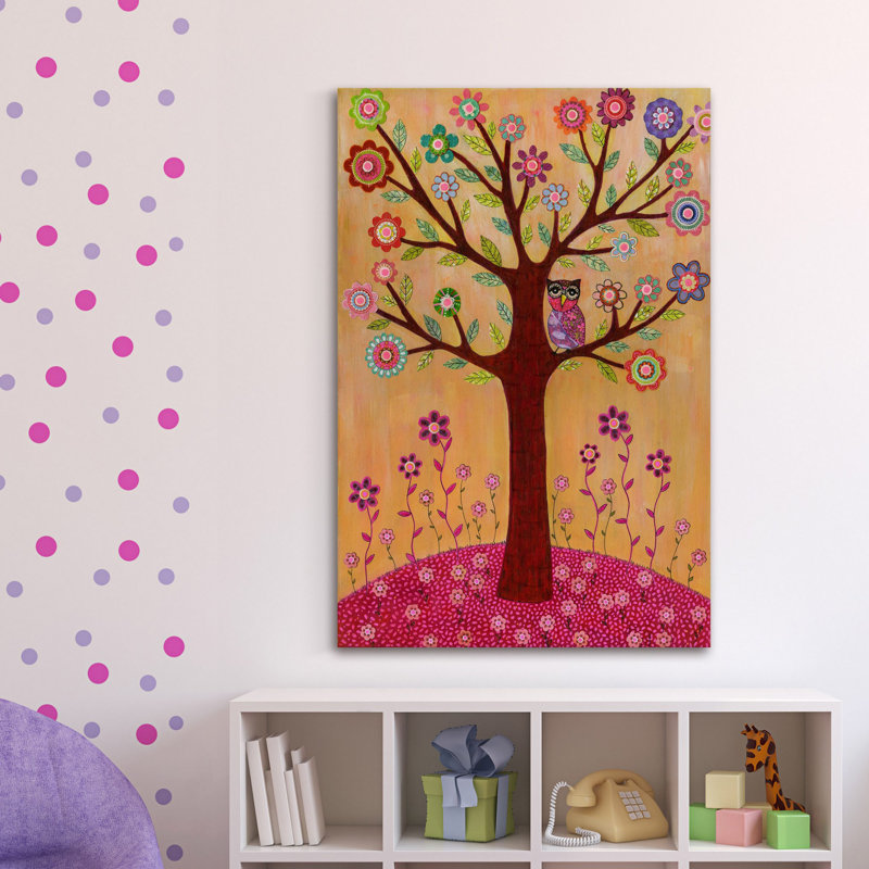 Sleepy Owl 1 Piece Wrapped Canvas Painting, 152cm H x 101cm W x 3.81cm D