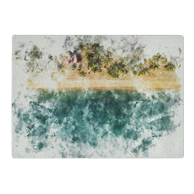 The Fishing Boat Watercolour Chopping Board