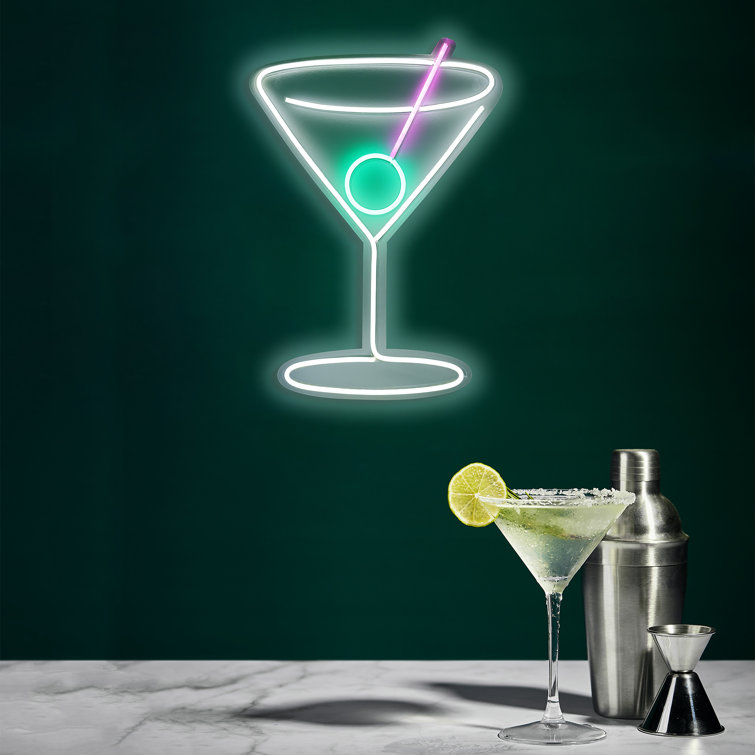 Martini Glass 15.35" LED Sign