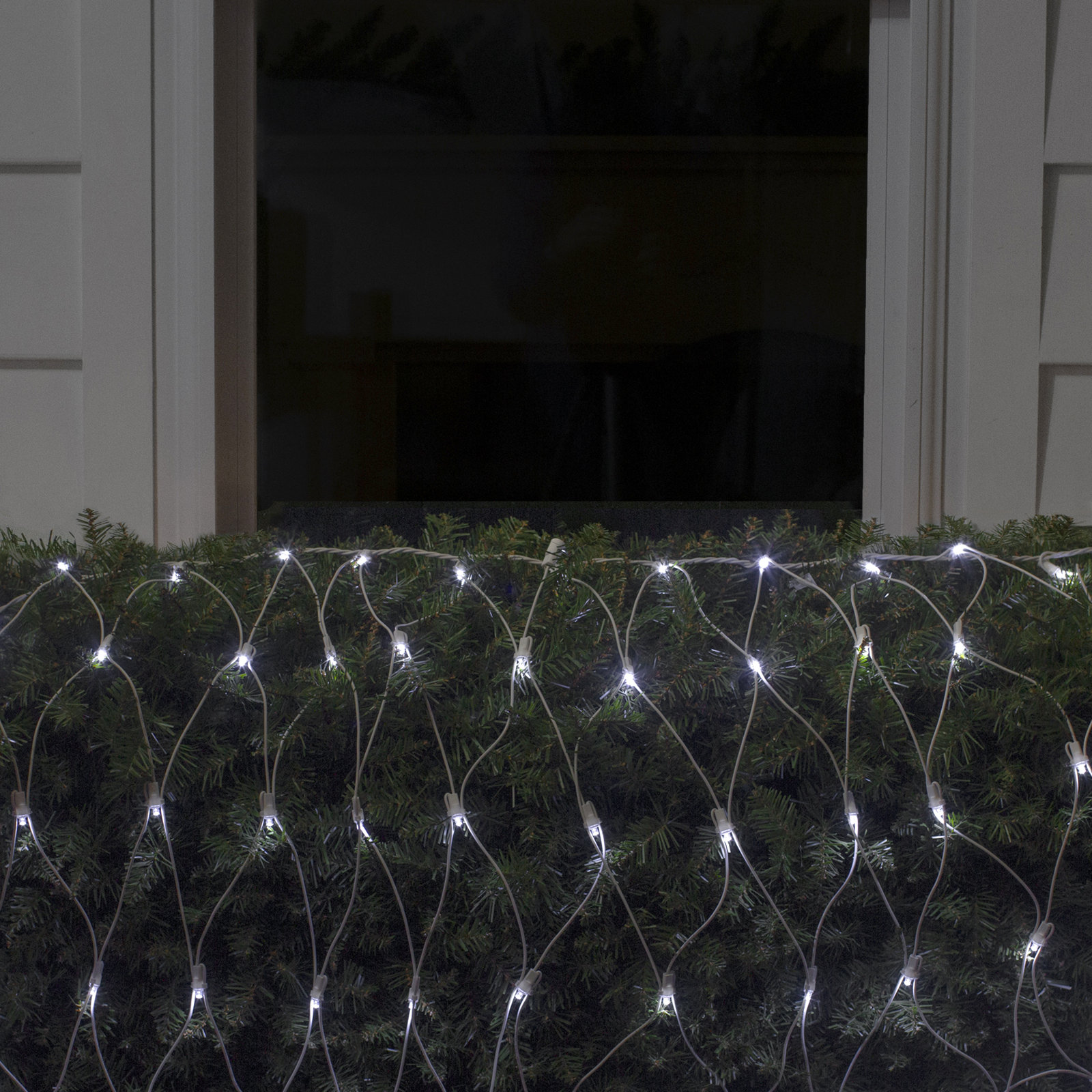 LED Wide-Angle Net Column Wrap Lights, 0.25" H x 24" W x 96" D, Pure White