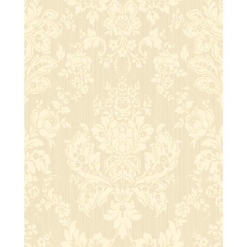 Mariinsky Giselle Damask Wallpaper Roll, Champagne