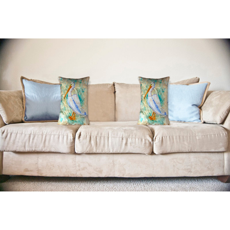 Pelican Outdoor Reversible Throw Pillow