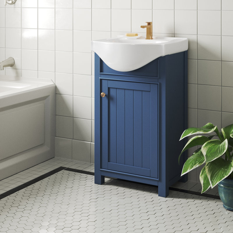 Ensemble de meuble-lavabo simple 20 po Orsstown, Bleu