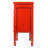 Oriental End Table With Antique Matte Lacquer Finish in Red