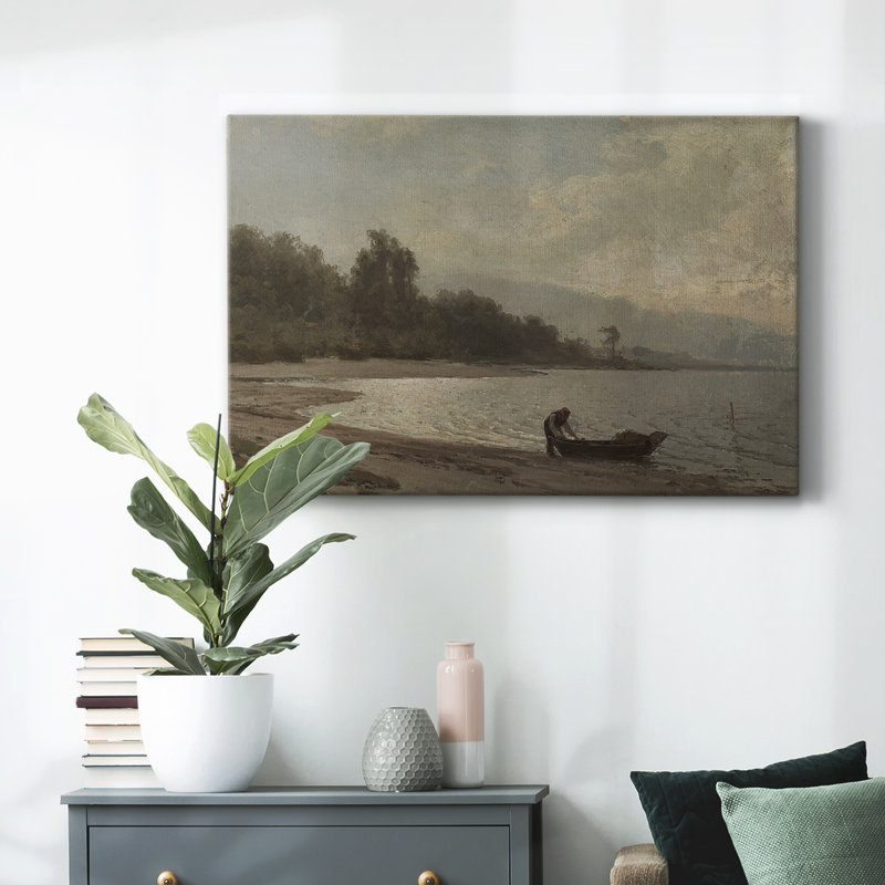 Paysage rétro - DCCCLxxxix, H 13 po x l 19 po, Toile tendue